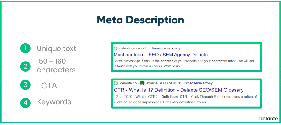 Metadescription cos'è